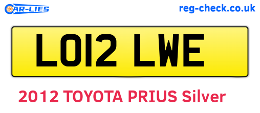 LO12LWE are the vehicle registration plates.