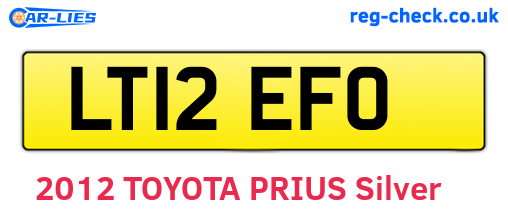 LT12EFO are the vehicle registration plates.
