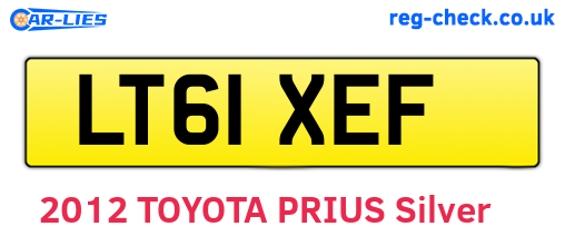 LT61XEF are the vehicle registration plates.