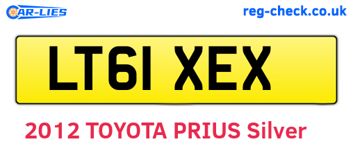 LT61XEX are the vehicle registration plates.