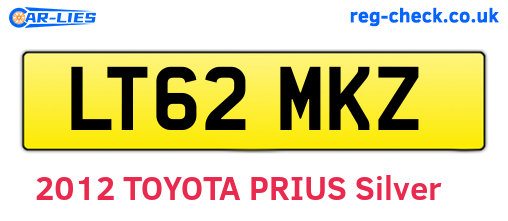 LT62MKZ are the vehicle registration plates.