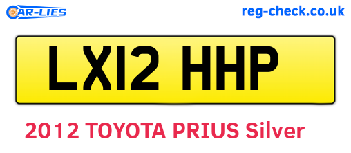 LX12HHP are the vehicle registration plates.