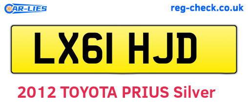 LX61HJD are the vehicle registration plates.