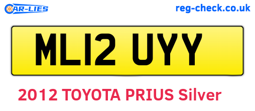 ML12UYY are the vehicle registration plates.