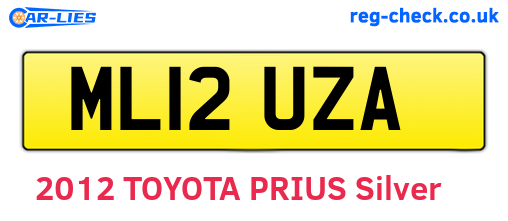 ML12UZA are the vehicle registration plates.