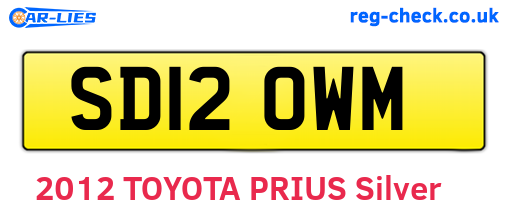 SD12OWM are the vehicle registration plates.