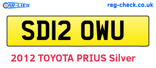 SD12OWU are the vehicle registration plates.