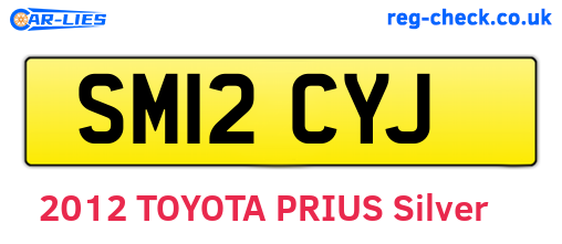 SM12CYJ are the vehicle registration plates.