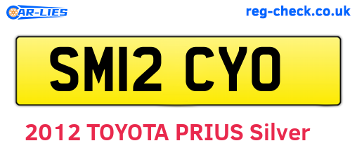 SM12CYO are the vehicle registration plates.