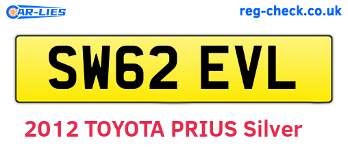 SW62EVL are the vehicle registration plates.