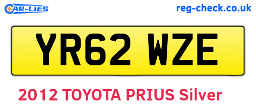 YR62WZE are the vehicle registration plates.