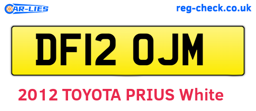 DF12OJM are the vehicle registration plates.