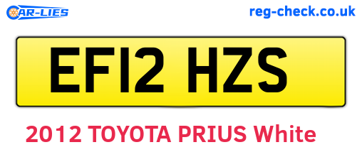 EF12HZS are the vehicle registration plates.