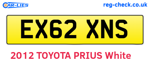 EX62XNS are the vehicle registration plates.