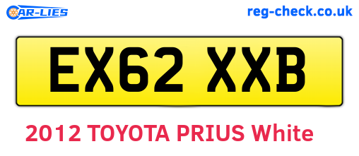 EX62XXB are the vehicle registration plates.