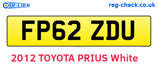 FP62ZDU are the vehicle registration plates.