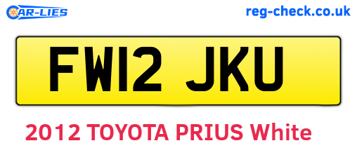FW12JKU are the vehicle registration plates.