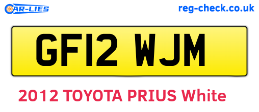 GF12WJM are the vehicle registration plates.