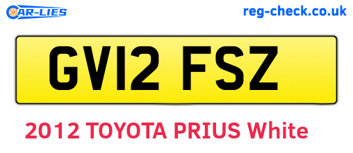 GV12FSZ are the vehicle registration plates.