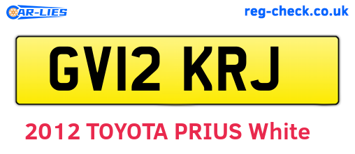GV12KRJ are the vehicle registration plates.