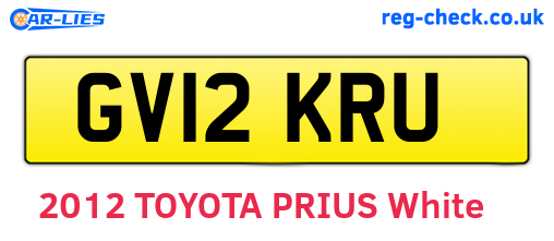 GV12KRU are the vehicle registration plates.