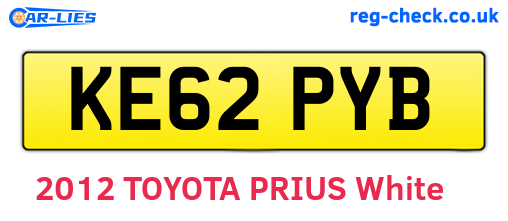 KE62PYB are the vehicle registration plates.
