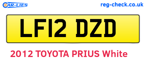 LF12DZD are the vehicle registration plates.
