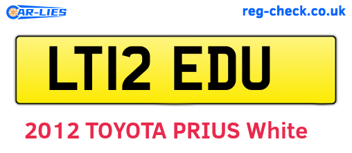 LT12EDU are the vehicle registration plates.