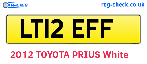 LT12EFF are the vehicle registration plates.