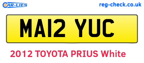 MA12YUC are the vehicle registration plates.