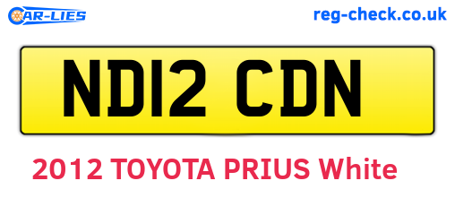 ND12CDN are the vehicle registration plates.