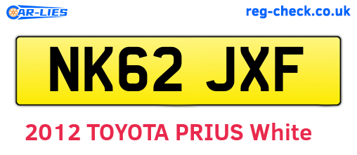 NK62JXF are the vehicle registration plates.