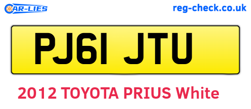 PJ61JTU are the vehicle registration plates.