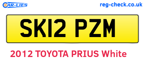 SK12PZM are the vehicle registration plates.