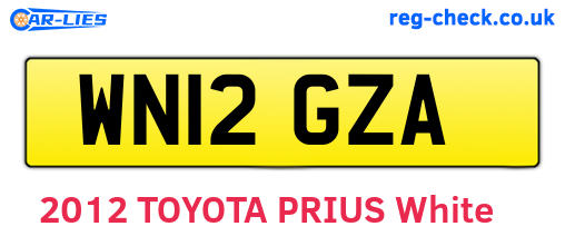 WN12GZA are the vehicle registration plates.