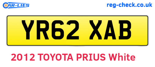 YR62XAB are the vehicle registration plates.