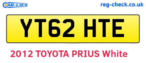 YT62HTE are the vehicle registration plates.