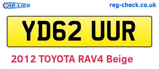 YD62UUR are the vehicle registration plates.