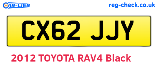 CX62JJY are the vehicle registration plates.