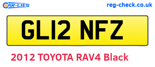 GL12NFZ are the vehicle registration plates.