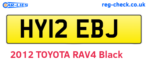 HY12EBJ are the vehicle registration plates.