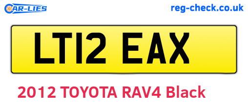 LT12EAX are the vehicle registration plates.