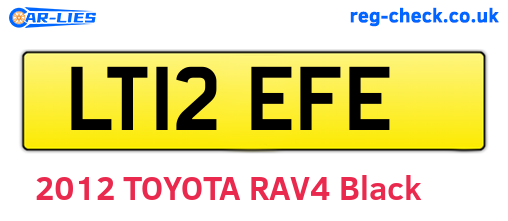 LT12EFE are the vehicle registration plates.