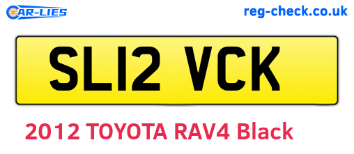 SL12VCK are the vehicle registration plates.