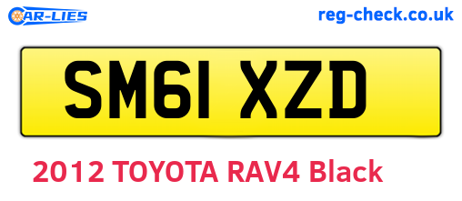 SM61XZD are the vehicle registration plates.