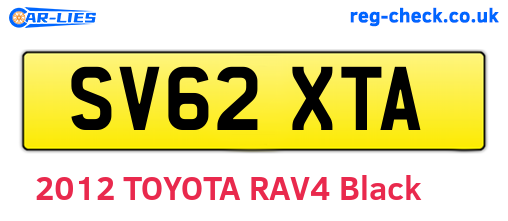 SV62XTA are the vehicle registration plates.