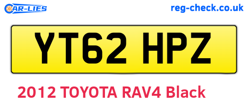 YT62HPZ are the vehicle registration plates.