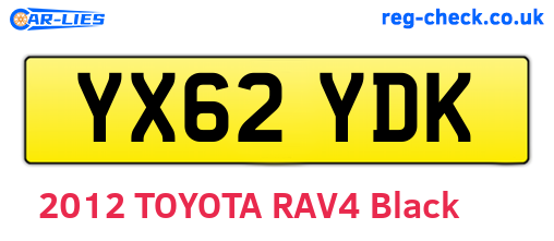 YX62YDK are the vehicle registration plates.