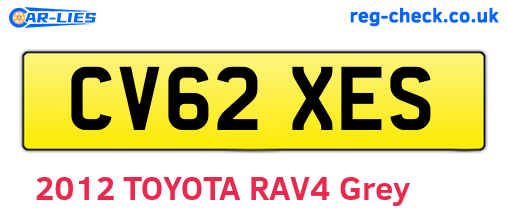 CV62XES are the vehicle registration plates.