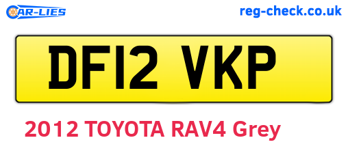 DF12VKP are the vehicle registration plates.